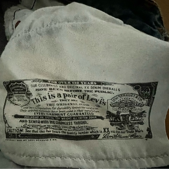 Levi’s 501 xx Blue Jeans Button fly 100% Cotton Red Tab size 32 - Picture 7 of 7